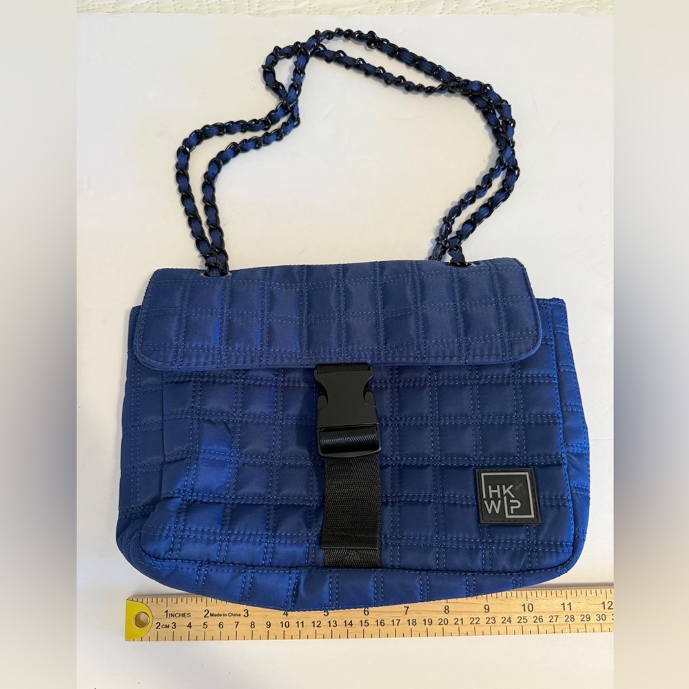 IHKWIP The Sensational Quilted Nylon Chain Shoulder Bag Navy Blue RFID - Picture 5 of 6